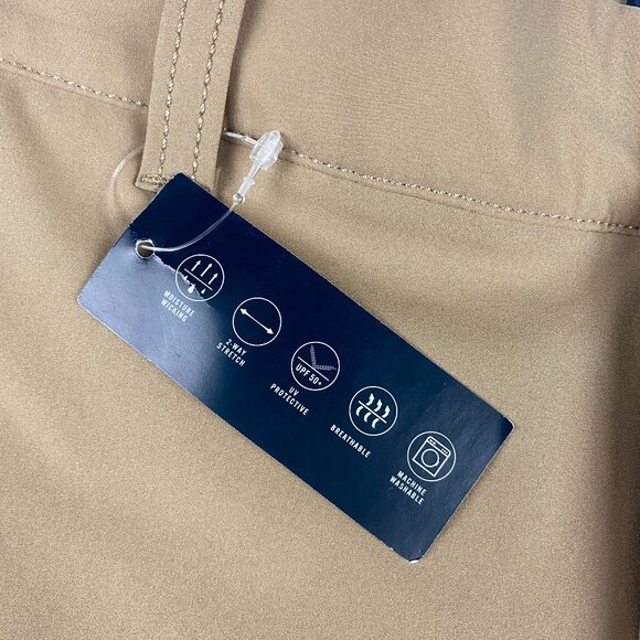 NWT J Crew Factory Tech Shorts Men's Size 33 Tan - Picture 7 of 13